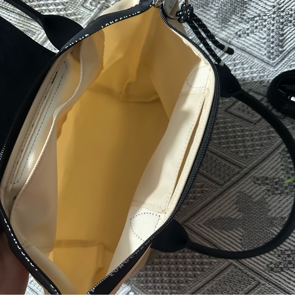 Longchamp Le Pliage White Canvas Tote With Shoulder Strap - Picture 4 of 6